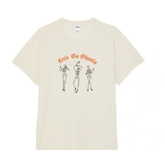 PINK Victoria's Secret Let's Go Ghouls Tee - Picture 1 of 5